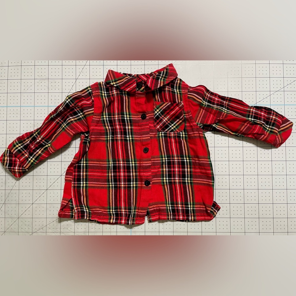 Baby Infant Flannel Button Up Shirt unisex Clothes 9M